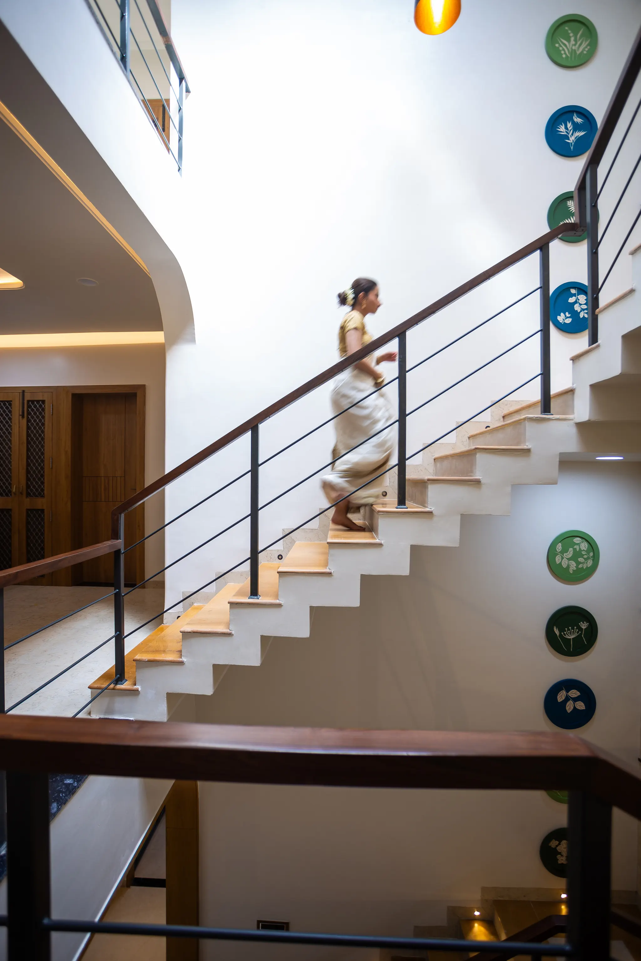 Stair and double-height hall, Timeless Indian Haven